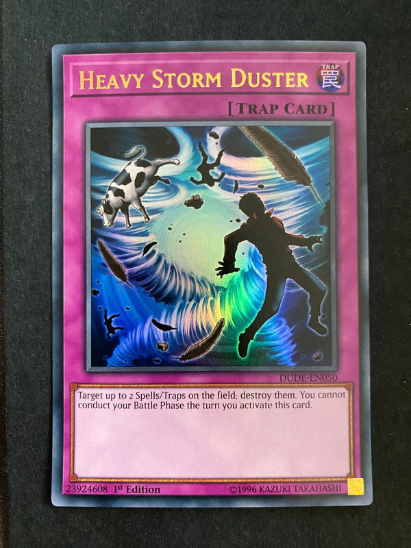 Yugioh Heavy Storm Duster DUDE-EN050 Ultra Rare 1st Edition NM