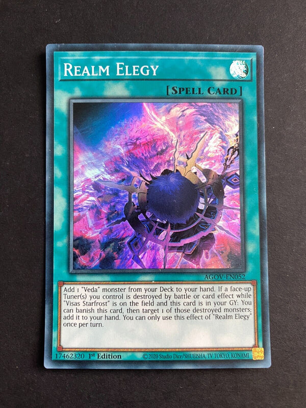 Yugioh Realm Elegy AGOV-EN052 Super Rare 1st Edition LP