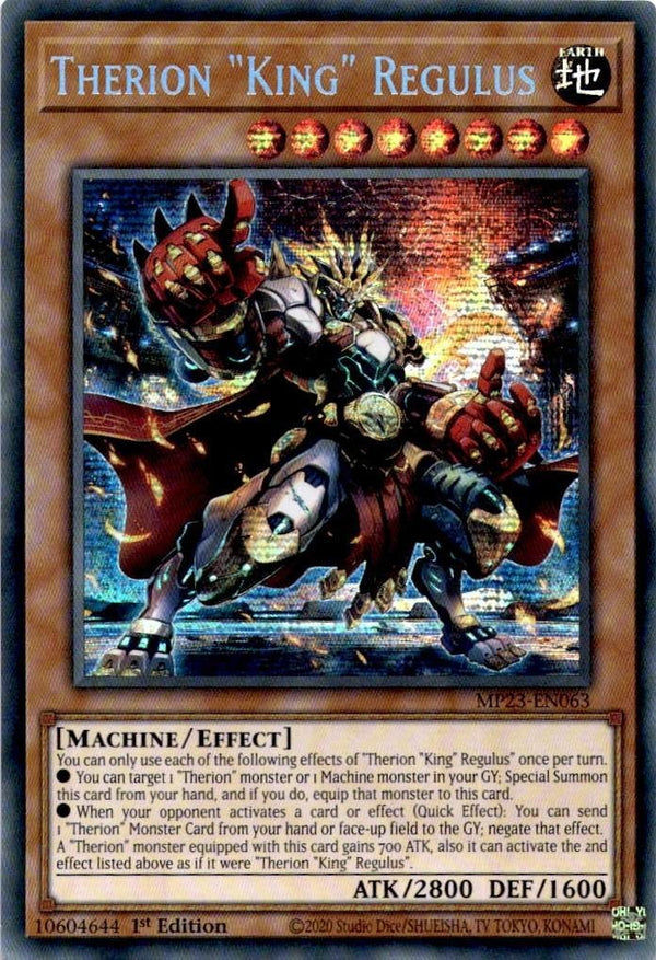 Yugioh Therion King Regulus MP23-EN063 Secret Rare 1st Edition NM