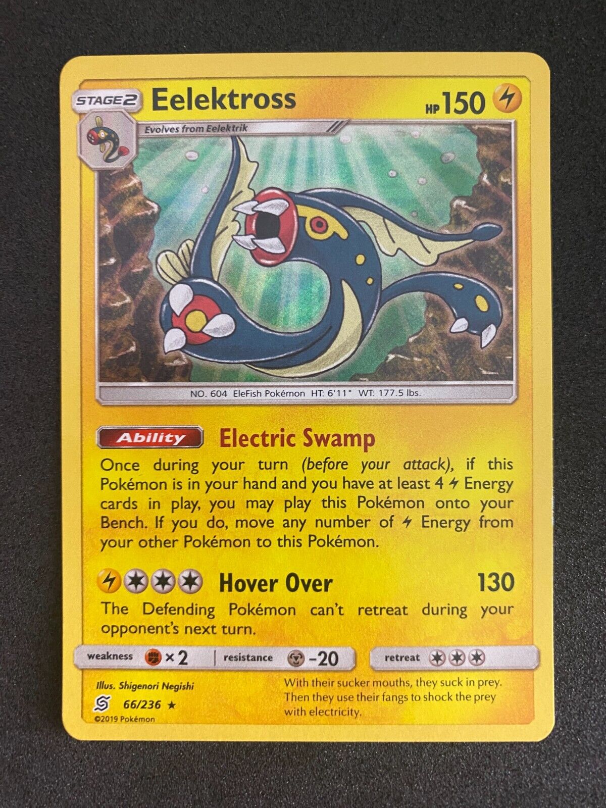 Pokemon Eelektross 66/236 Unified Minds Holo NM