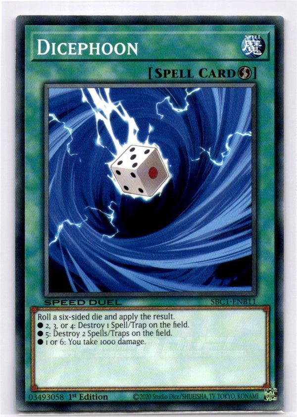 Yugioh Dicephoon SBC1-ENB11 Common 1st Edition NM