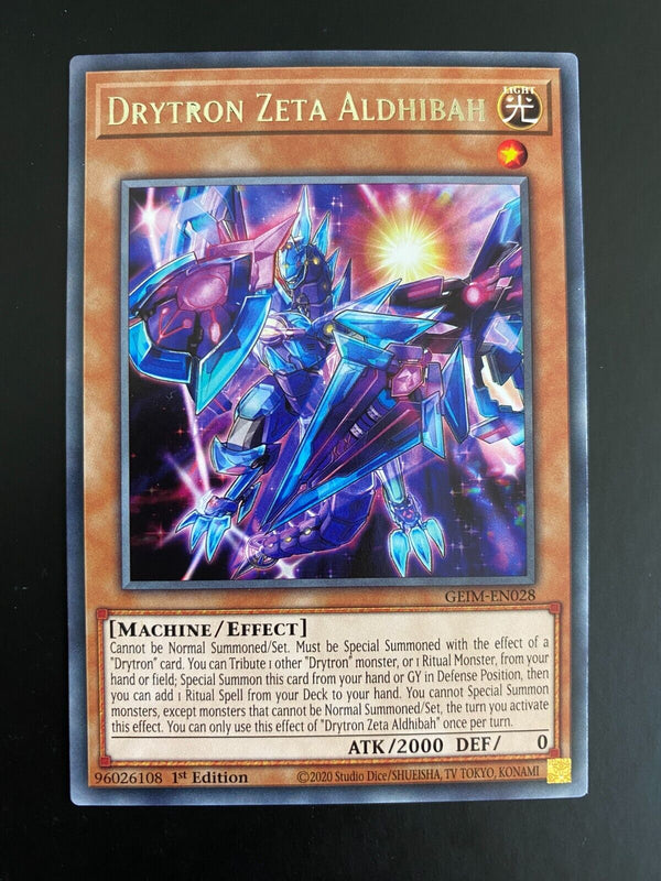 Yugioh Drytron Zeta Aldhibah GEIM-EN028 Rare 1st Edition NM/MINT