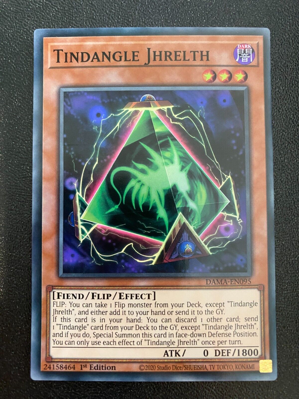 Yugioh Tindangle Jhrelth DAMA-EN095 Super Rare 1st Edition NM/MINT