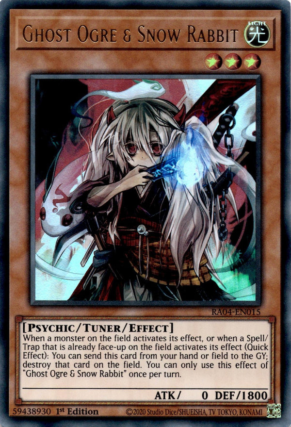 Yugioh Ghost Ogre & Snow Rabbit RA04-EN015 Ultra Rare 1st Edition NM