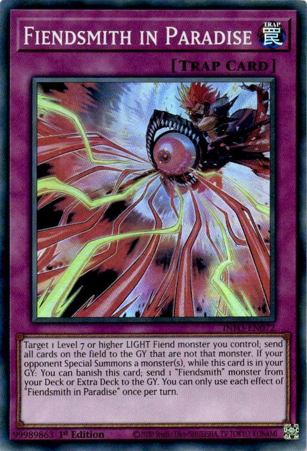 Yugioh Fiendsmith in Paradise INFO-EN072 Super Rare 1st Edition NM