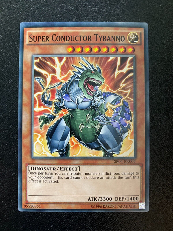 Yugioh Super Conductor Tyranno SR04-EN005 Common Unlimited Edition NM