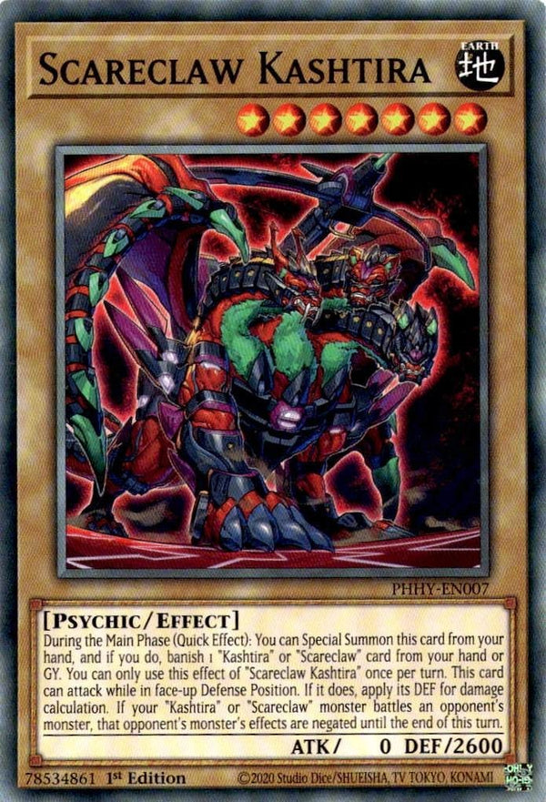Yugioh Scareclaw Kashtira PHHY-EN007 Common 1st Edition NM
