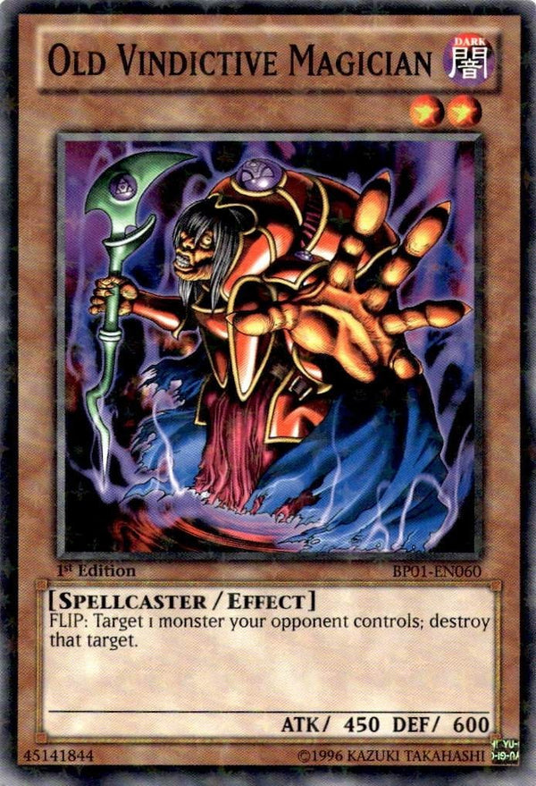 Yugioh Old Vindictive Magician BP01-EN060 Starfoil Rare 1st Edition NM