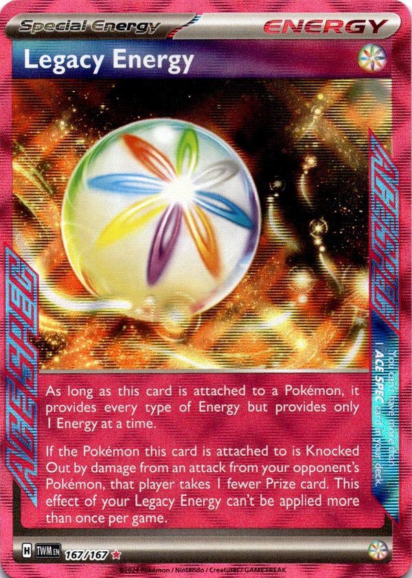 Pokemon Legacy Energy 167/167 Twlight Masquerade Ace Spec NM