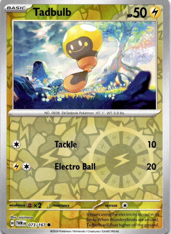 Pokemon Tadbulb 073/167 Twilight Masquerade Reverse Holo NM