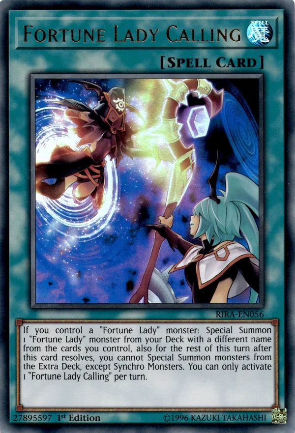 Yugioh Fortune Lady Calling RIRA-EN056 Ultra Rare 1st Edition VLP/NM