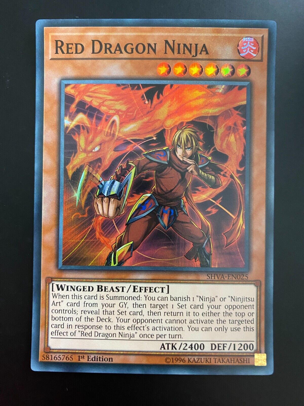 Yugioh Red Dragon Ninja SHVA-EN025 Super Rare 1st Edition NM/MINT