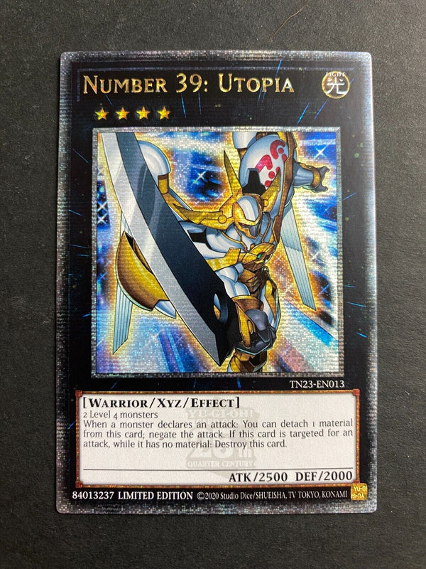 Yugioh Number 39: Utopia TN23-EN013 Quarter Century Rare 1st Edition NM