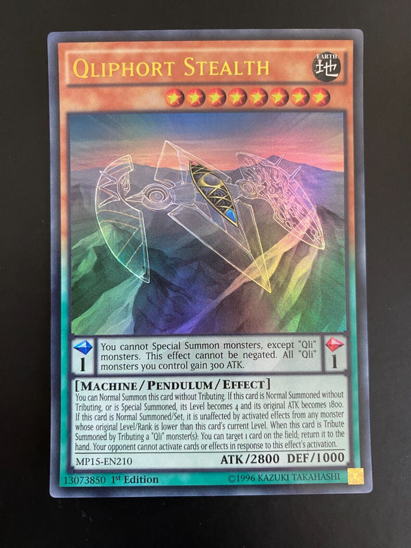 Yugioh Qliphort Stealth MP15-EN210 Ultra Rare 1st Edition NM