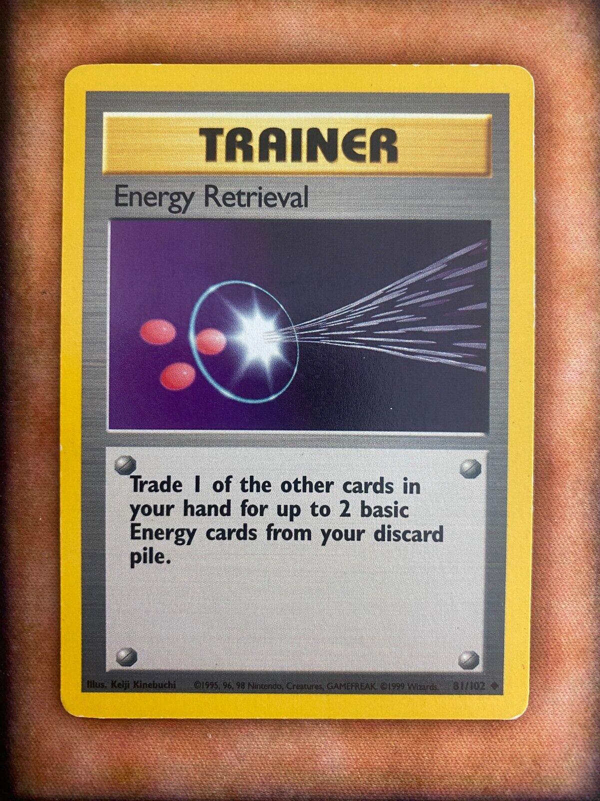 Pokemon Energy Retrieval 81/102 Base Set MP