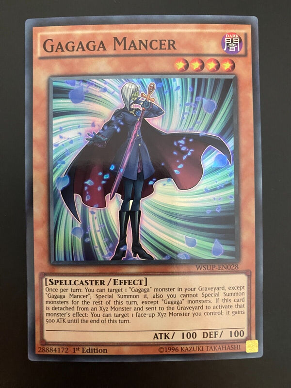 Yugioh Gagaga Mancer WSUP-EN028 1st Edition Super Rare NM/MINT