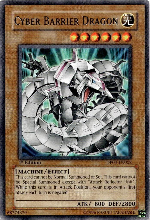 Yugioh Cyber Barrier Dragon DP04-EN002 Rare 1st Edition LP