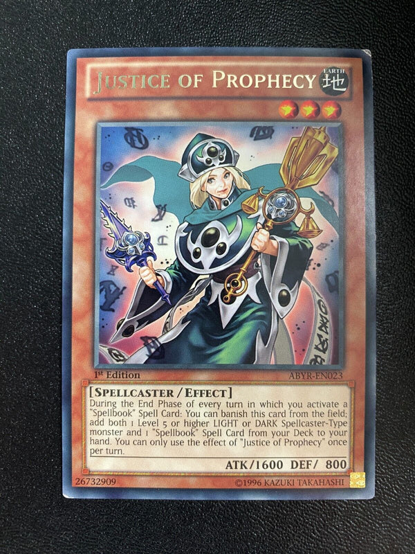 Yugioh Justice of Prophecy ABYR-EN023 Rare 1st Edition MP/LP