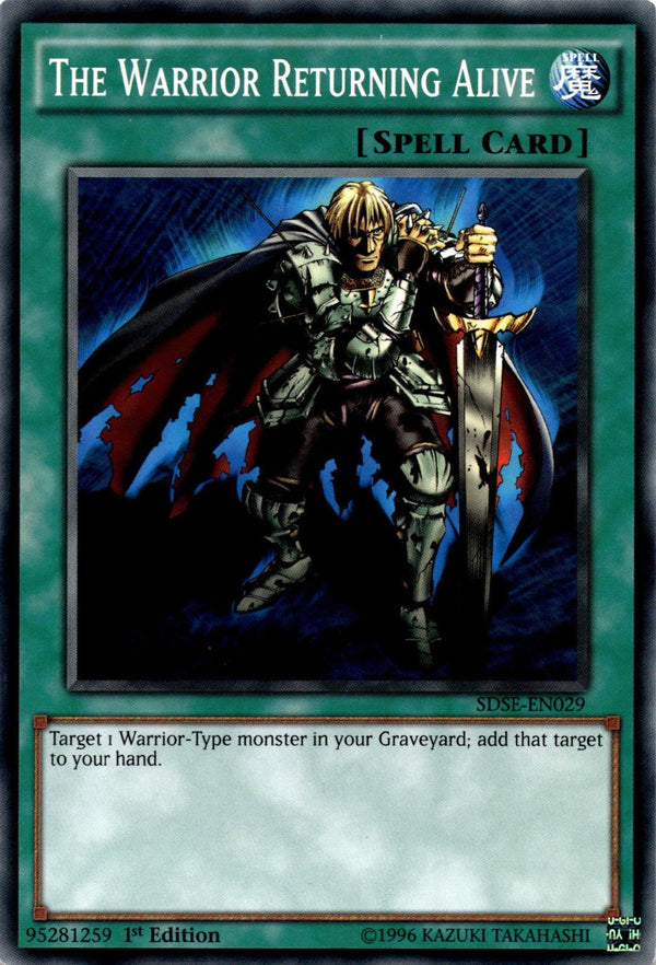 Yugioh The Warrior Returning Alive SDSE-EN029 Common 1st Edition LP