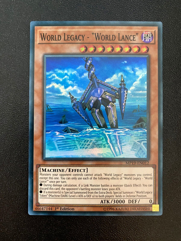 Yugioh World Legacy - World Lance MP19-EN012 Super Rare 1st Edition NM