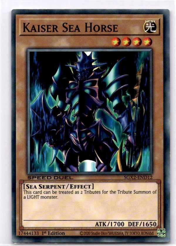 Yugioh Kaiser Sea Horse SGX2-END12 Common 1st Edition NM