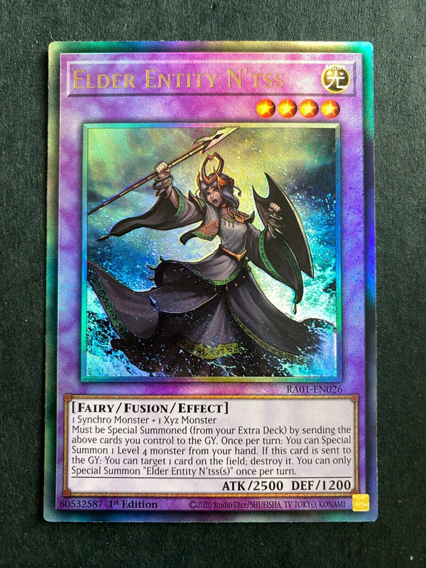 Yugioh Elder Entity N'tss RA01-EN026 Prismatic Ultimate Rare 1st Edition NM