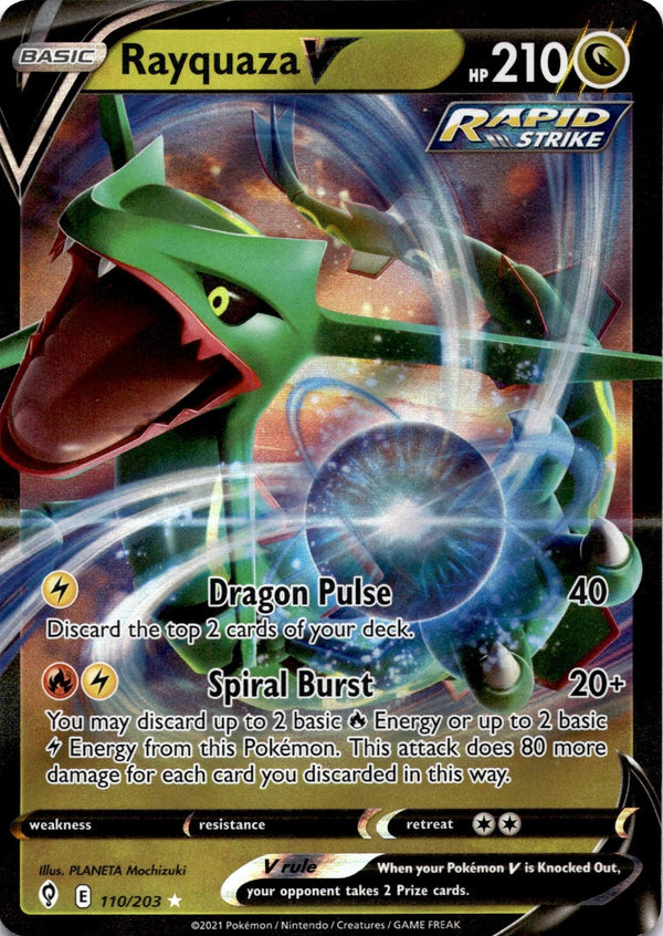 Pokemon Rayquaza V 110/203 Evolving Skies Full Art Holo NM