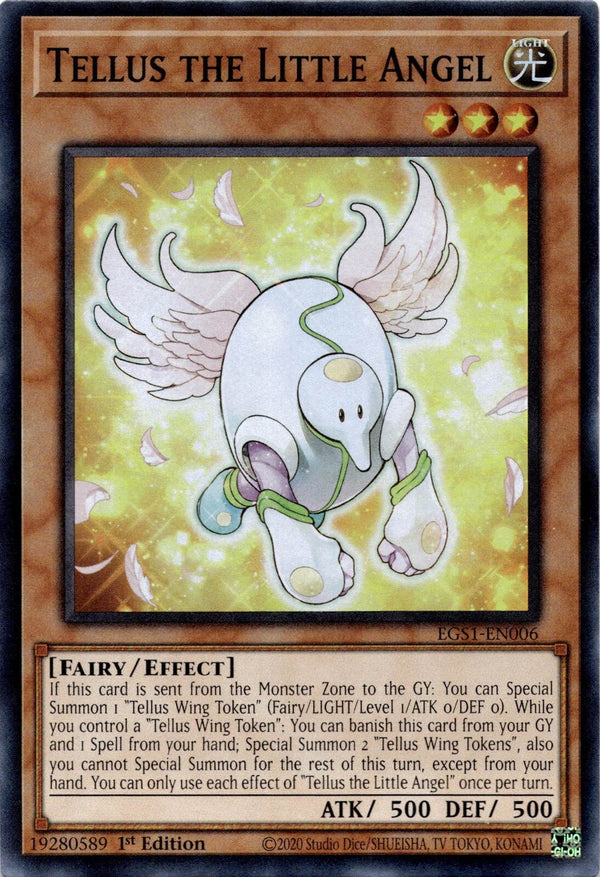 Yugioh Tellus the Little Angel EGS1-EN006 Super Rare 1st Edition NM