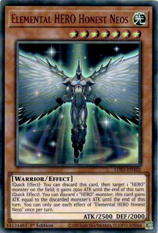 Yugioh Elemental HERO Honest Neos LDS3-EN102 Red Ultra Rare 1st Edition NM