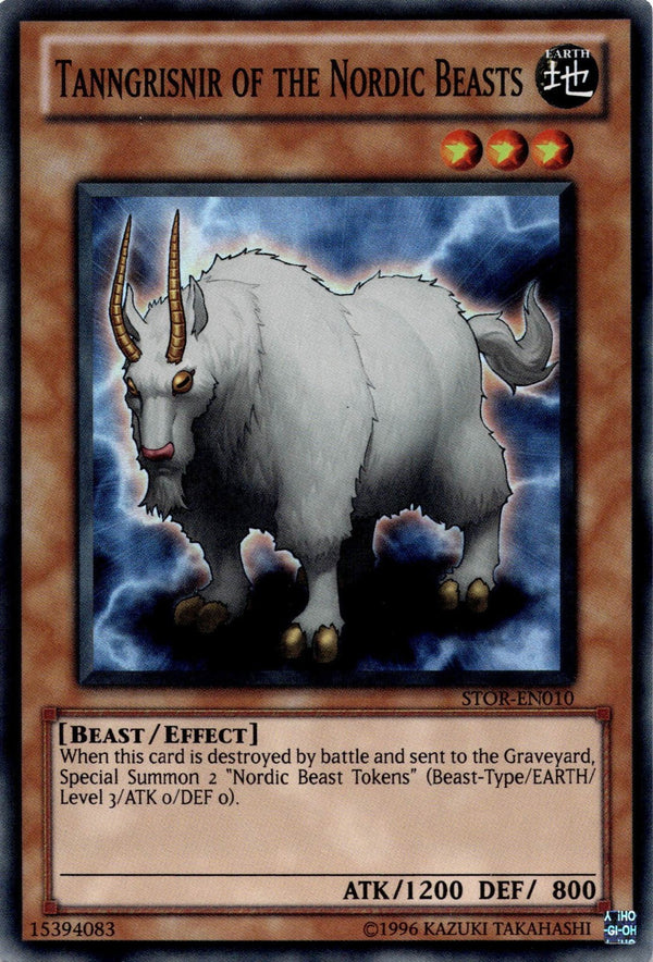 Yugioh Tanngrisnir of the Nordic Beasts STOR-EN010 Super Rare Unlimited VLP/NM