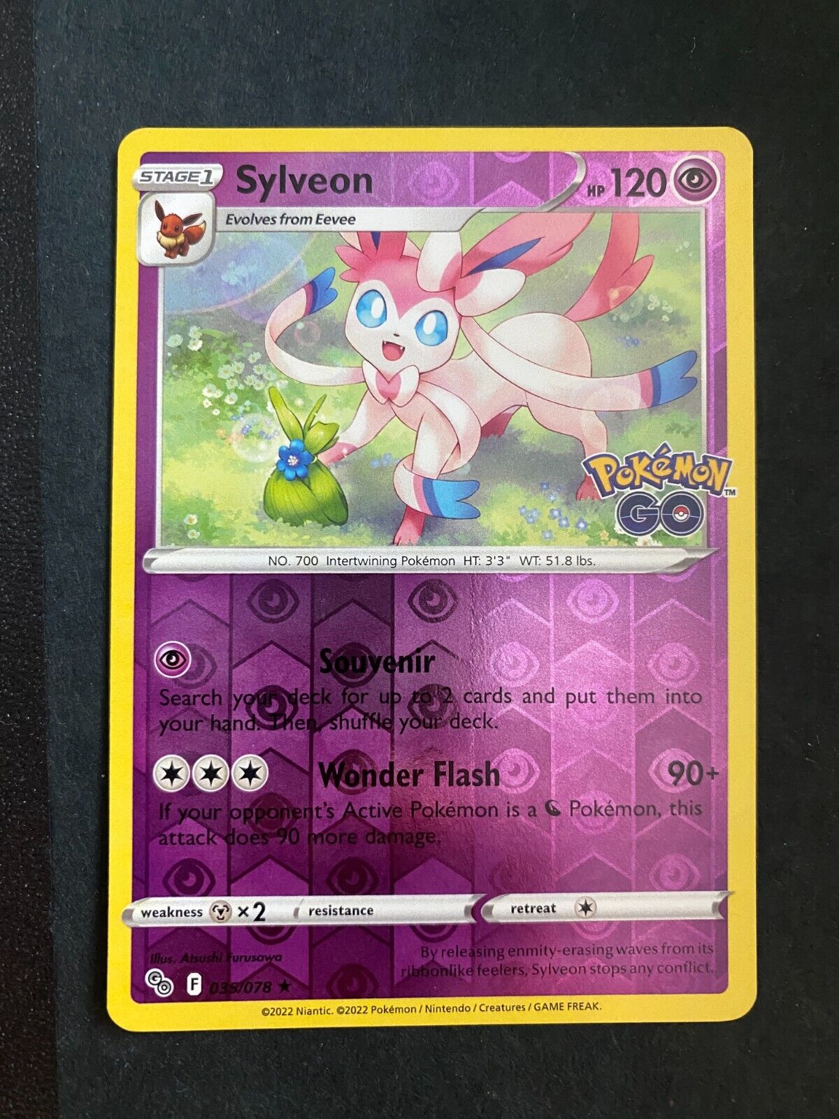 Pokemon Sylveon 035/078 Pokemon Go Reverse Holo NM