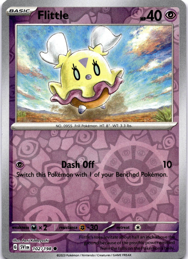 Pokemon Flittle 102/198 Scarlet Violet Base Reverse Holo LP/NM