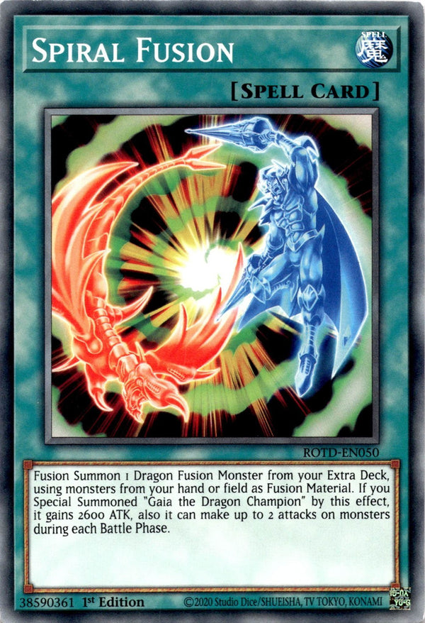 Yugioh Spiral Fusion ROTD-EN050 Common 1st Edition NM