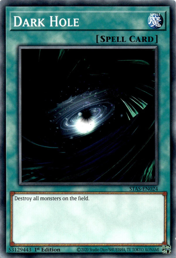 Yugioh Dark Hole STAS-EN024 Common 1st Edition NM