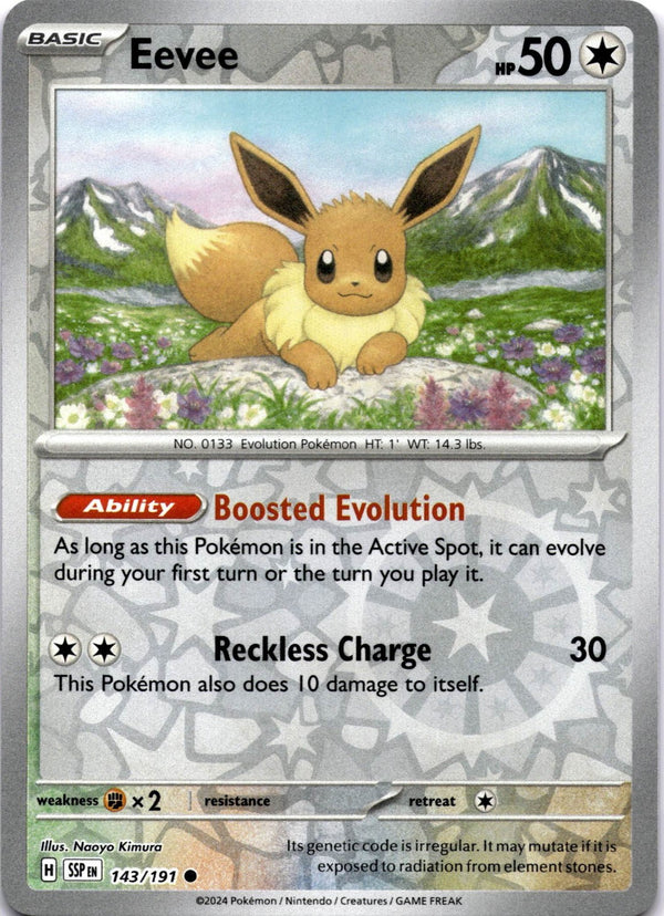 Pokemon Eevee 143/191 Surging Sparks Reverse Holo NM