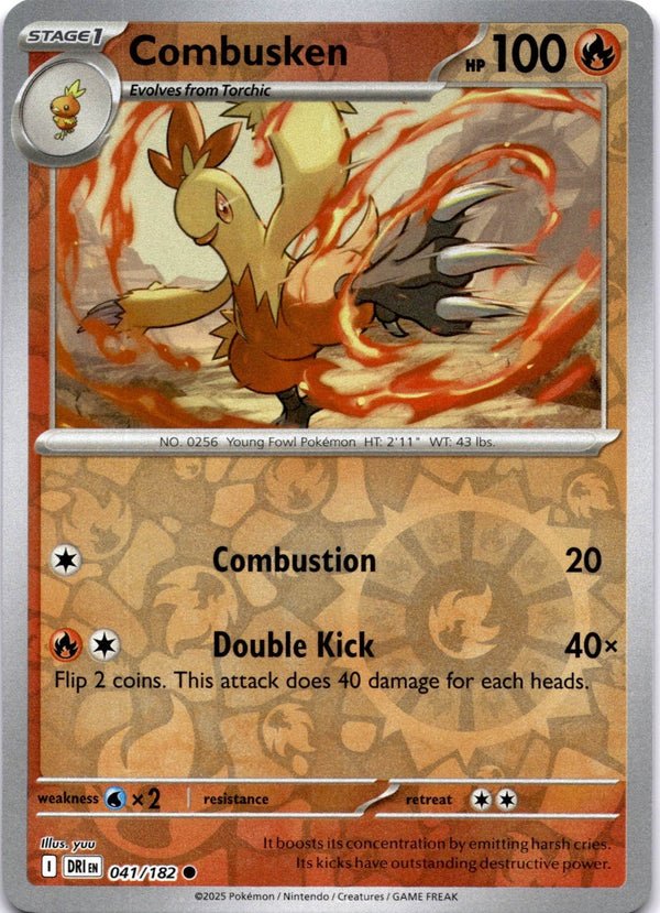 Pokemon Combusken 041/182 Destined Rivals Reverse Holo NM