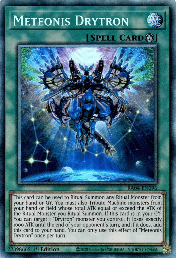 Yugioh Meteonis Drytron RA04-EN096 Collector’s Rare 1st Edition NM