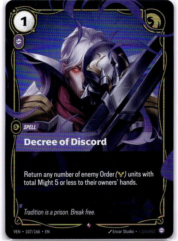 Riftbound Decree of Discord 107/166 Vendetta Rare NM