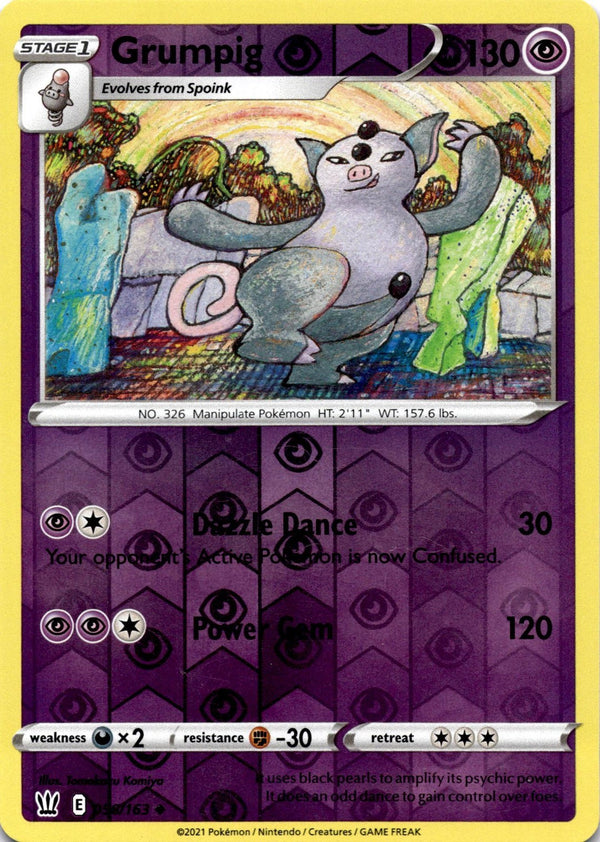 Pokemon Grumpig 056/163 Battle Styles Reverse Holo VLP/NM