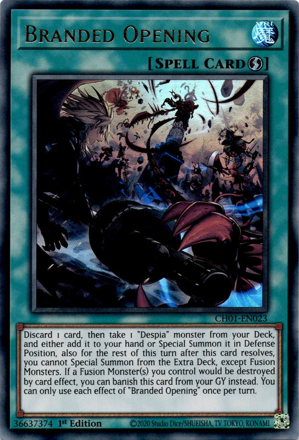Yugioh Branded Opening CH01-EN023 Ultra Rare 1st Edition NM
