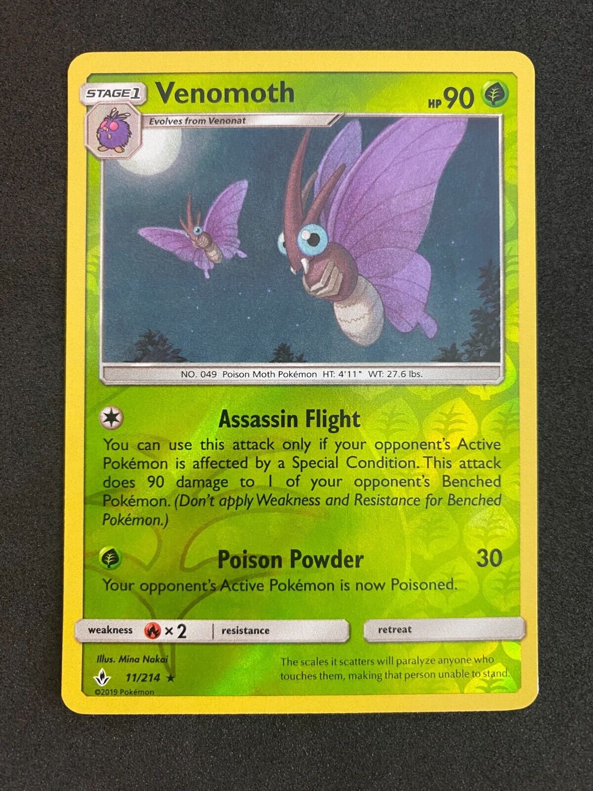 Pokemon Venomoth 11/214 Unbroken Bonds Reverse Holo NM