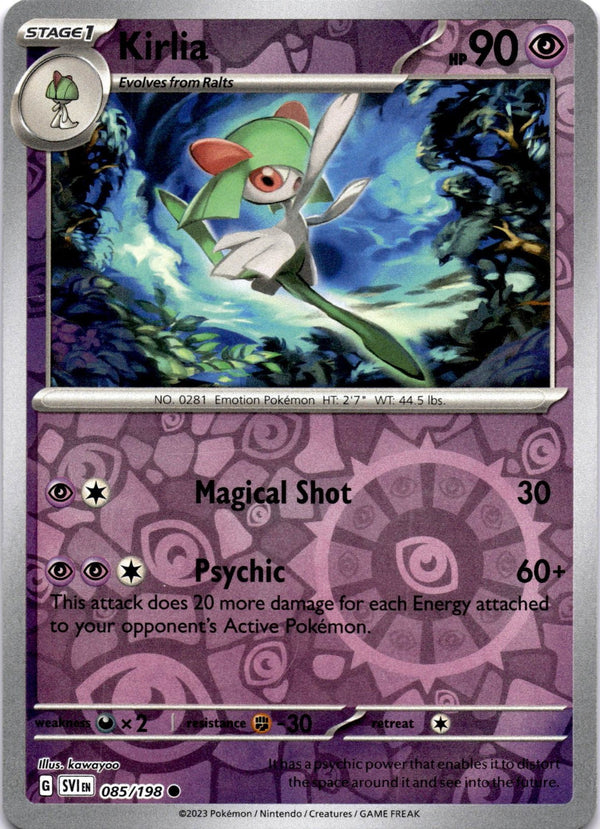 Pokemon Kirlia 085/198 Scarlet Violet Base Reverse Holo VLP/NM