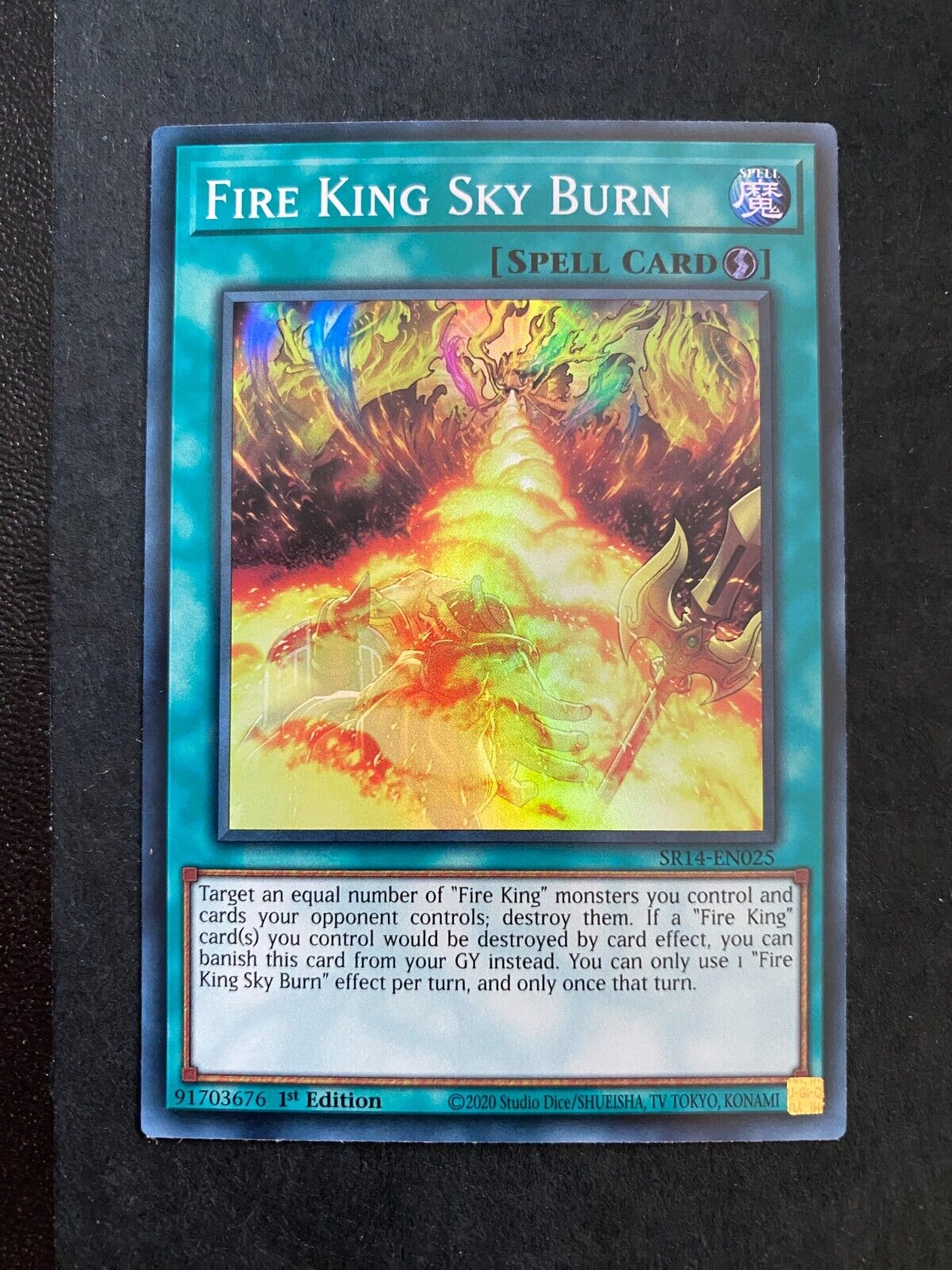 Yugioh Fire King Sky Burn SR14-EN025 Super Rare 1st Edition NM