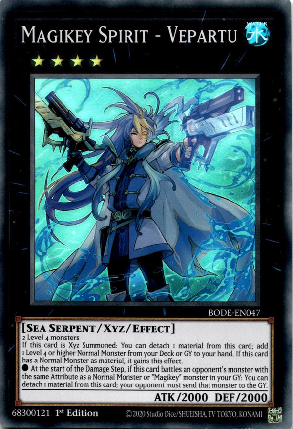 Yugioh Magikey Spirit - Vepartu BODE-EN047 Super Rare 1st Edition NM