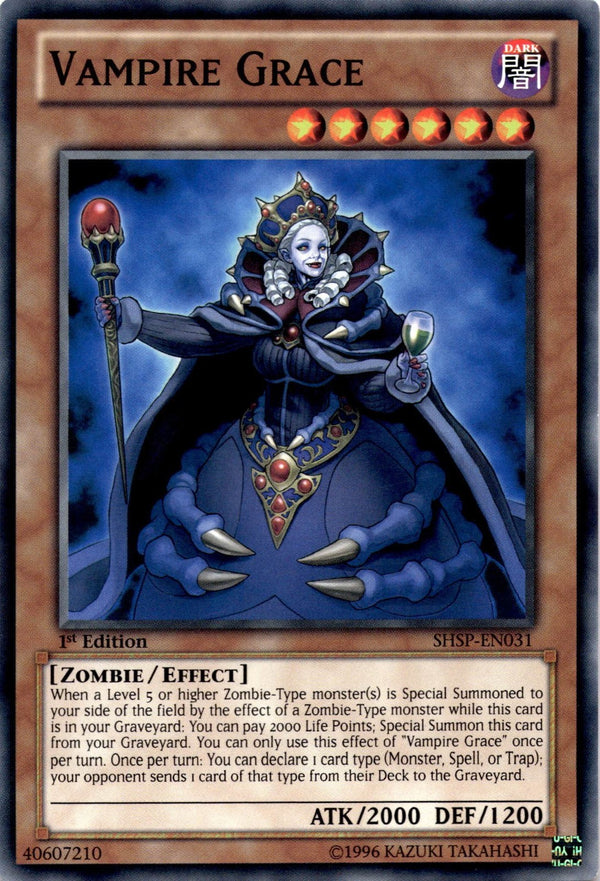 Yugioh Vampire Grace SHSP-EN031 Common 1st Edition VLP/NM