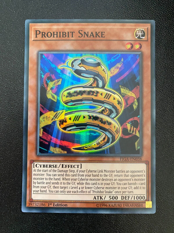 Yugioh Prohibit Snake FIGA-EN038 Super Rare 1st Edition NM/MINT