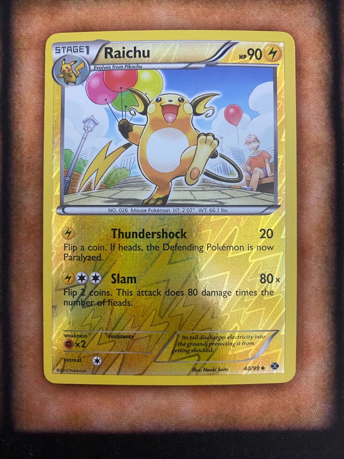 Pokemon Raichu 40/99 Next Destinies Reverse Holo NM/MINT