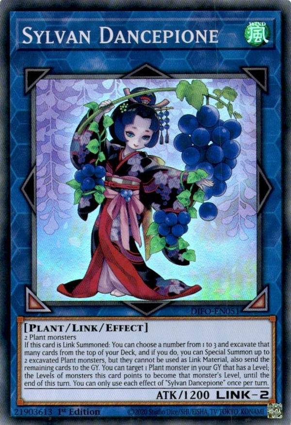 Yugioh Sylvan Dancepione DIFO-EN051 Super Rare 1st Edition NM