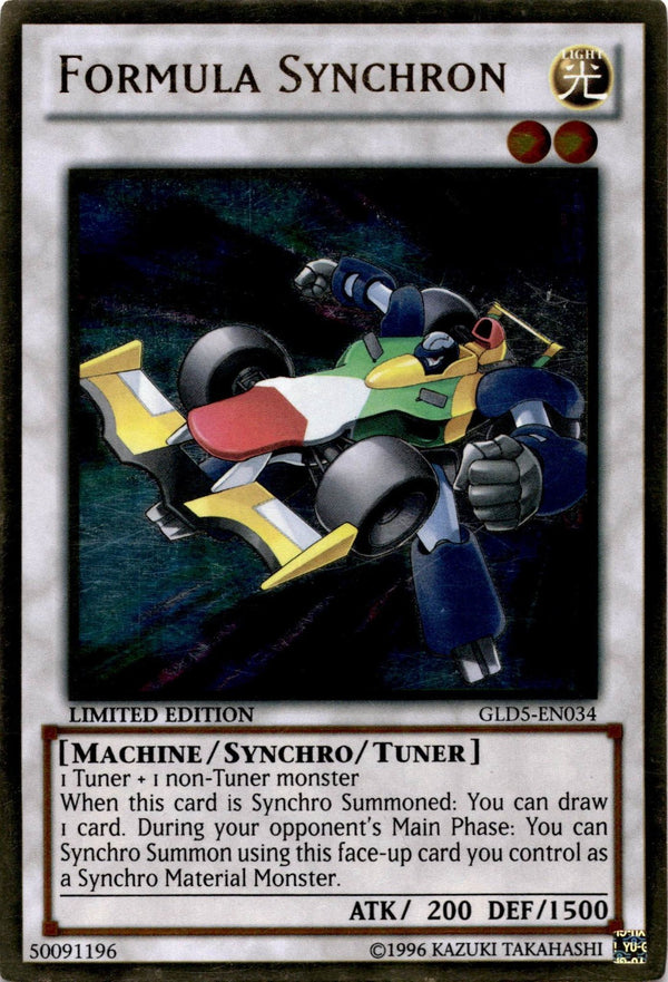 Yugioh Formula Synchron GLD5-EN034 Gold Rare Limited Edition LP