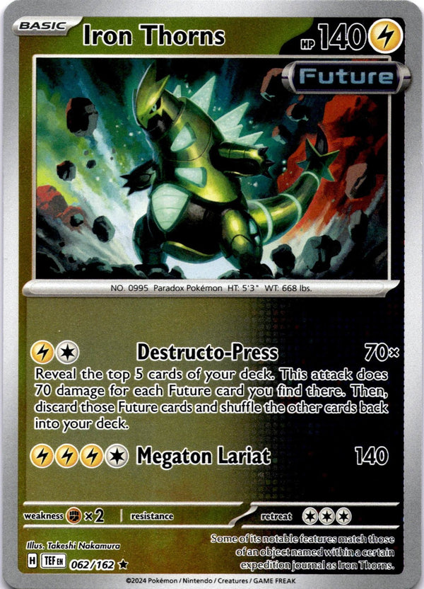 Pokemon Iron Thorns 062/162 Temporal Forces Reverse Holo NM